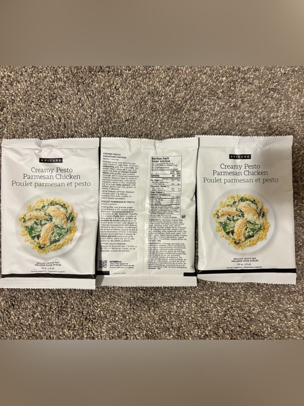 Epicure - Creamy Pesto Parmesan Chicken Skillet Sauce Mix (x3)